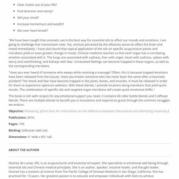 EUC I Am Fabulous emotional essential oil book - Picture 3 of 6